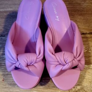 Circus by Sam Edelman Pink Knotted Slide Sandals